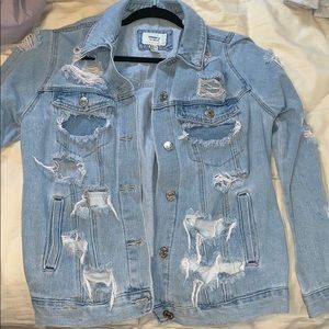 Super distressed jean jacket